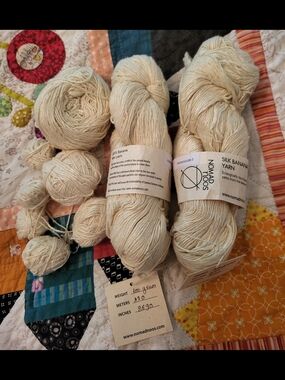 Nomad Noos Silk Banana Yarn in Natural Cream